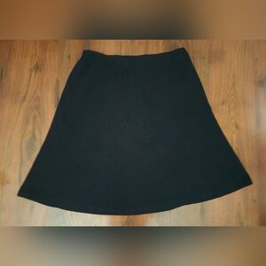Vintage Norton McNaughton Black A Line Skirt Size 12